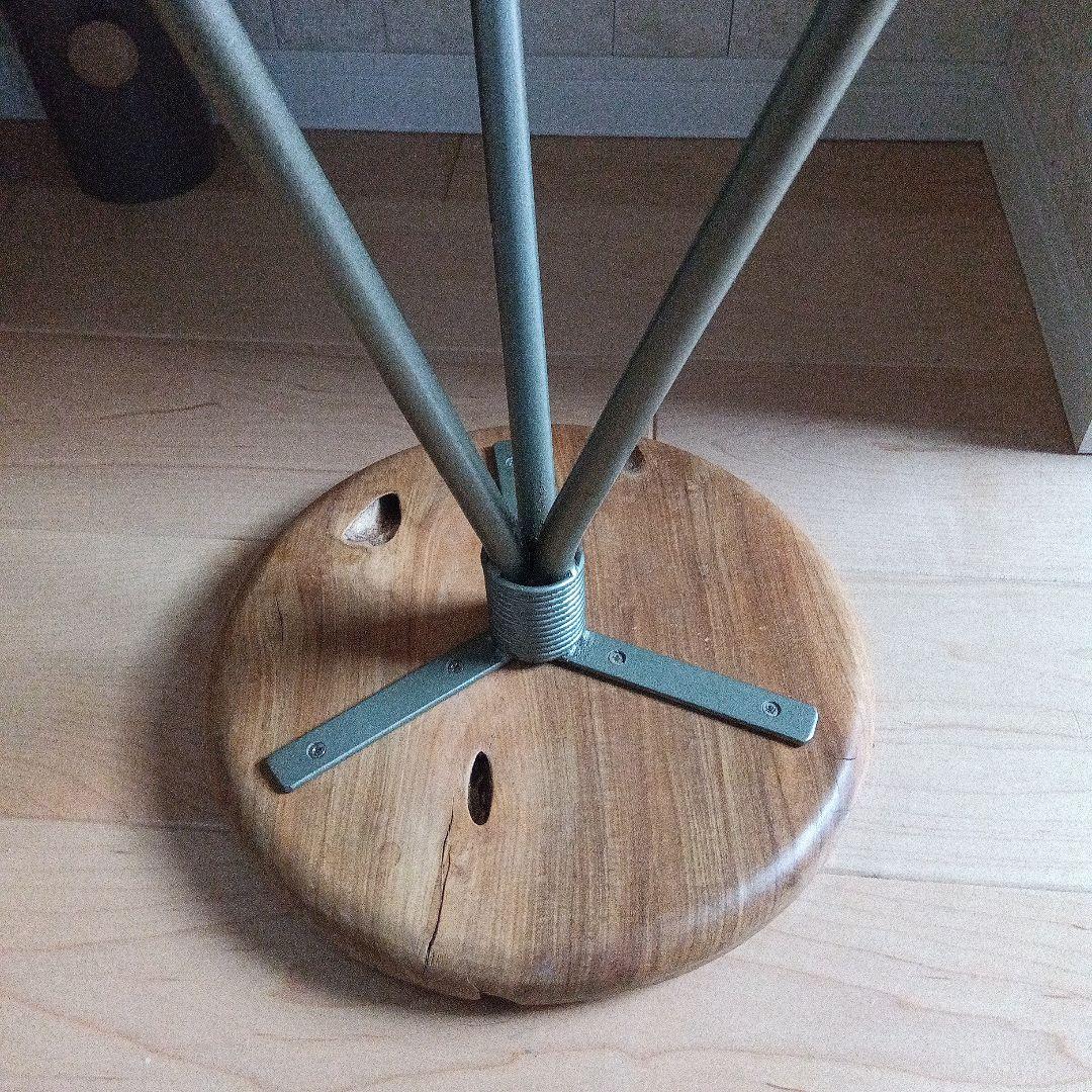 無垢材天板スツール