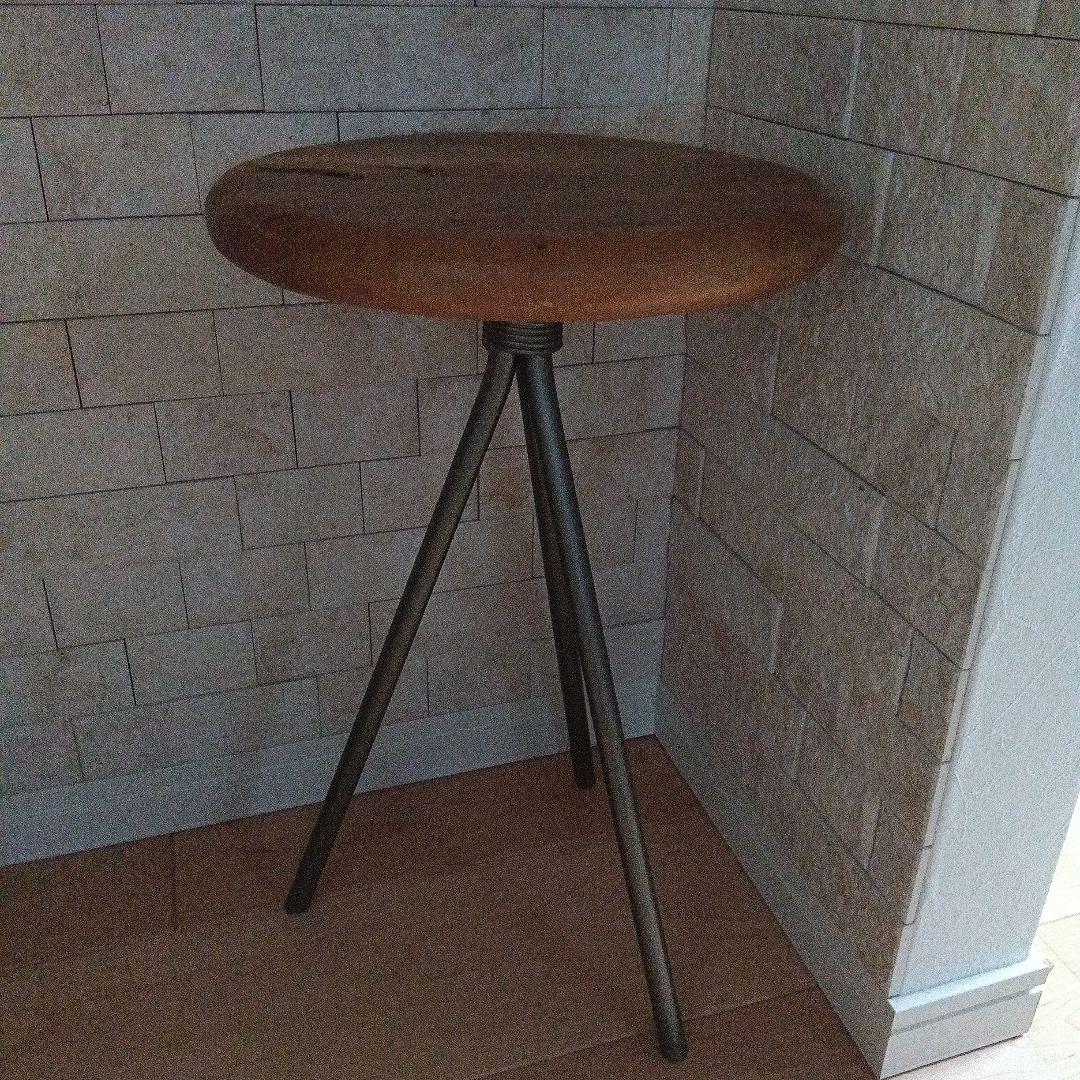 無垢材天板スツール