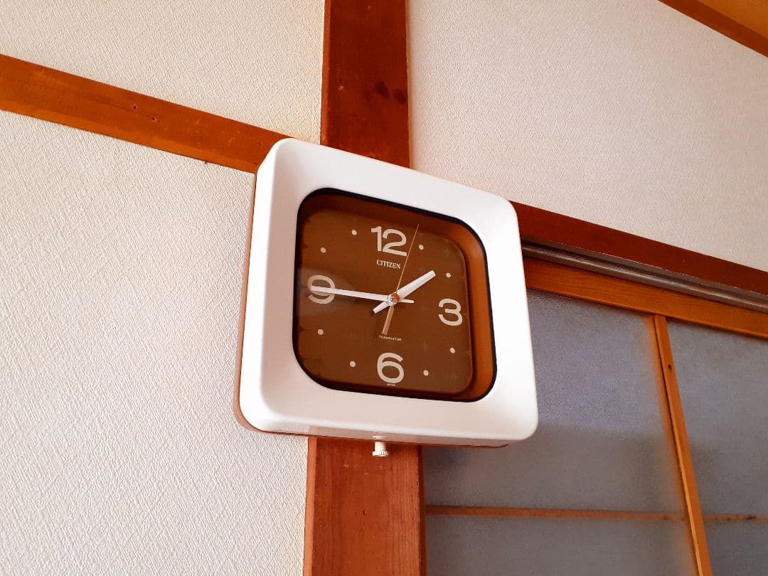 70's　CITIZEN　掛け時計　ミッドセンチュリー　ホーロー　琺瑯