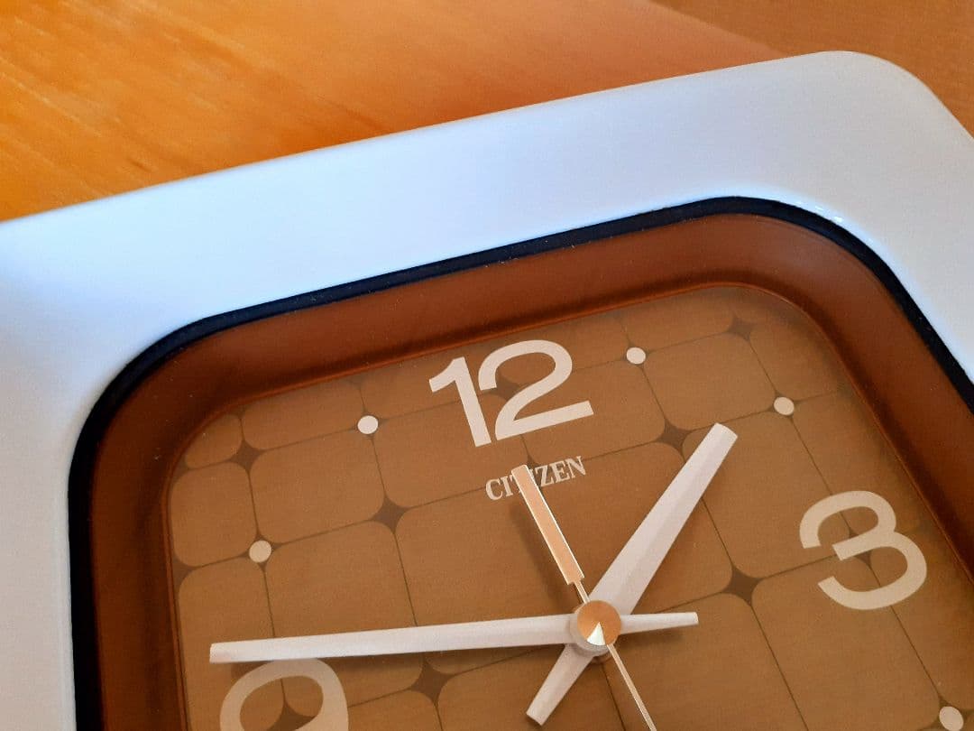 70's　CITIZEN　掛け時計　ミッドセンチュリー　ホーロー　琺瑯