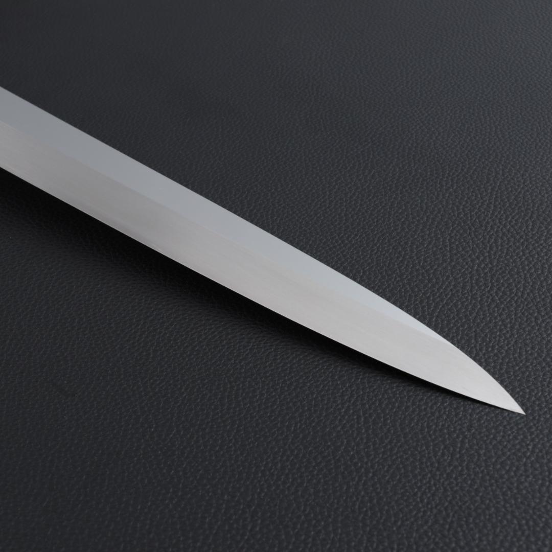 9041梵静刃物 極薄柳刃包丁 厚み1.7mm鏡面仕上げ 尺 黒檀黒水牛角八角柄