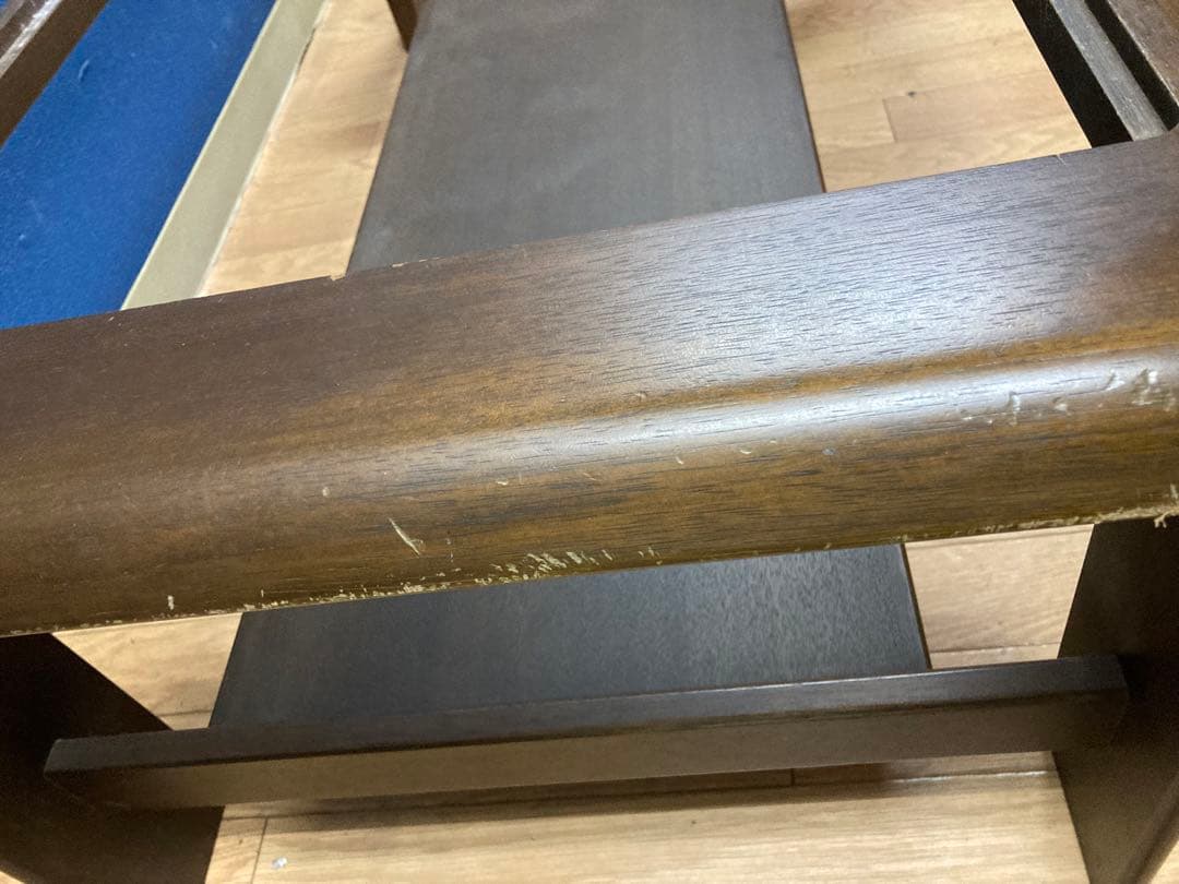 マルニ　ガラステーブル　センターテーブル　アンティーク調　レトロ　木製　茶系