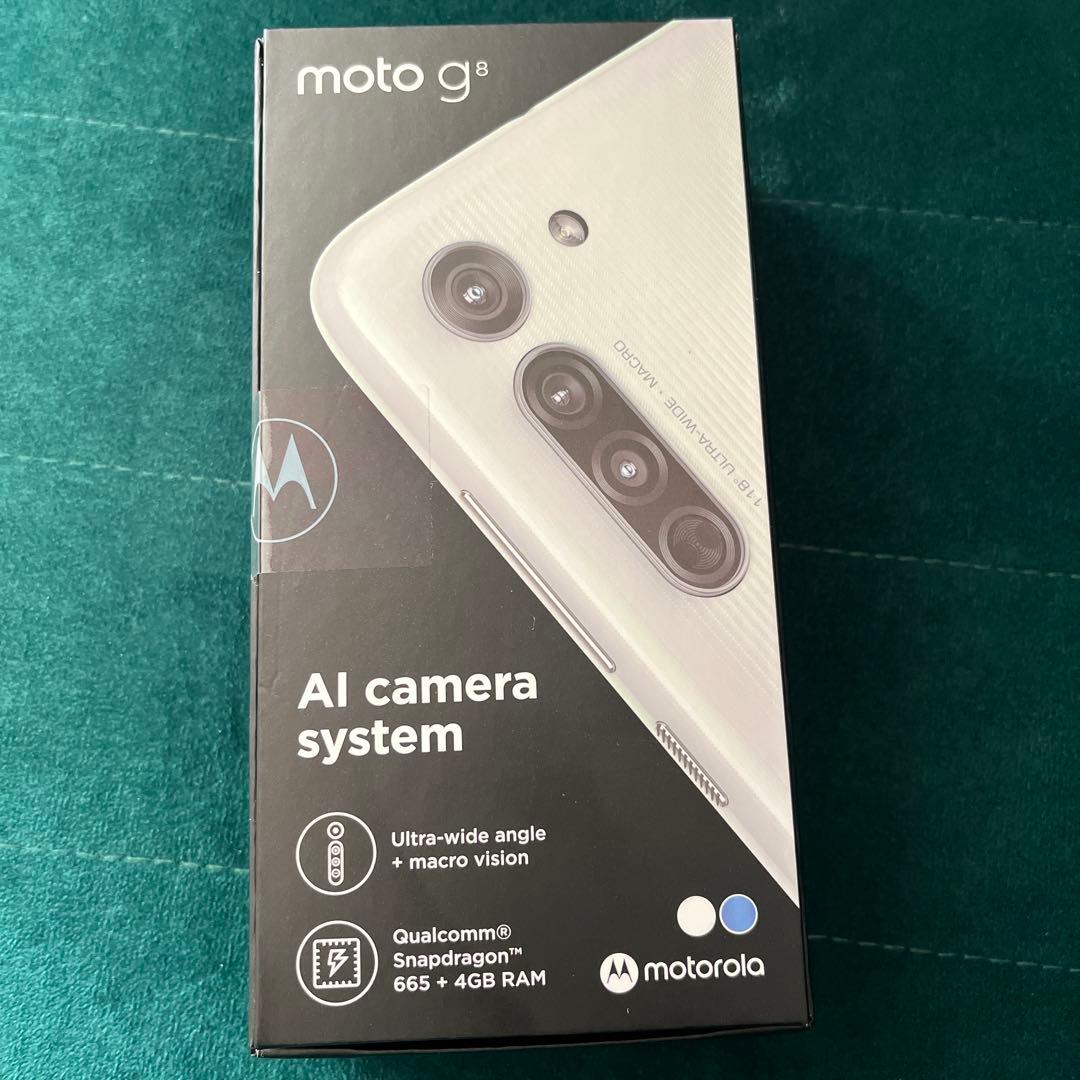 ◯*読様 新品未開封 モトローラ moto g8 ノイエブルー