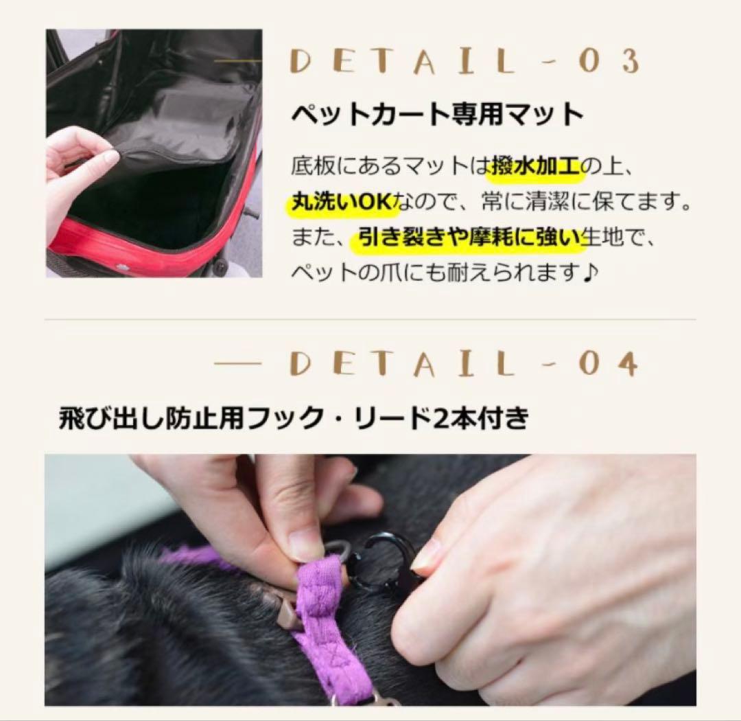 新品　ペットカート　ペット用品　犬用品　4輪　折りたたみ　グレー