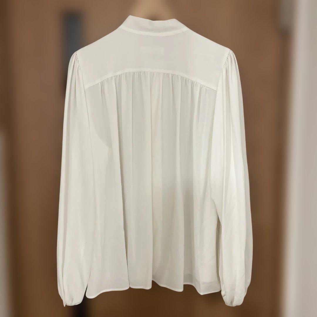 PASSIONE パシオーネ ジョーゼット リボンタイ　ブラウス