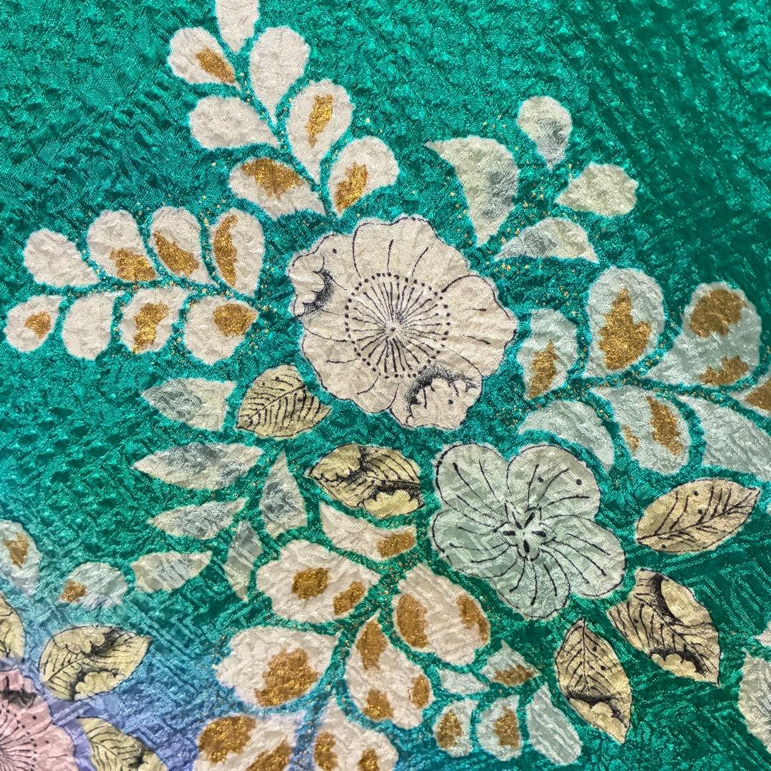 D166 振袖　藤娘きぬたや　やまと誂製　総絞り　辻ヶ花　正絹　着物　袷　極美品