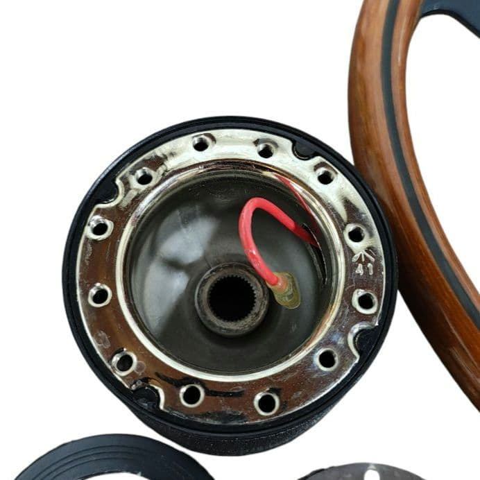 ★廃盤希少★ナルディ クラシックウッドステアリング ブラックスポーク　36.5Φ