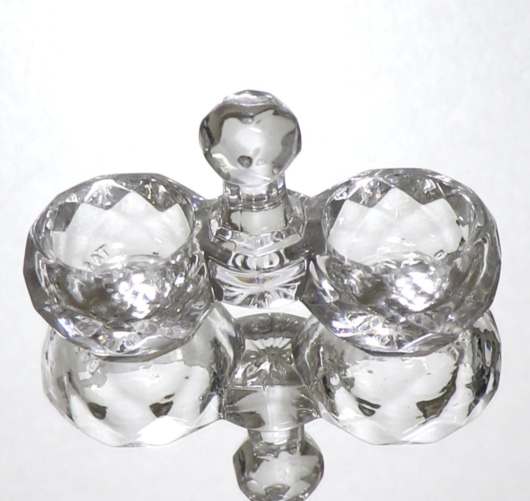 オールド・バカラ レアサイズ 調味料入れ 刻印有 塩入れ 切子 クリスタルガラス