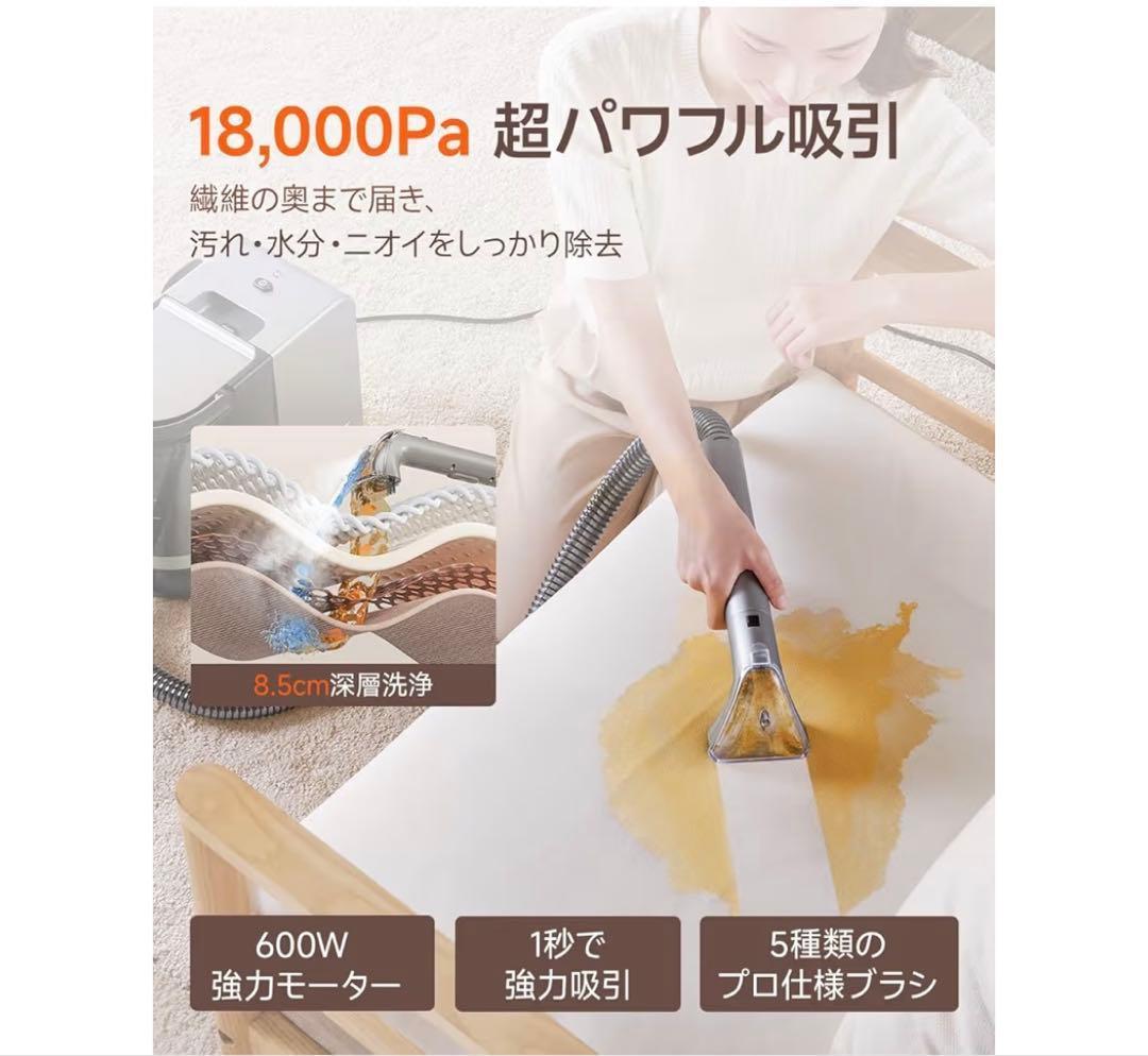 訳あり特価 ⭐️ リンサークリーナー 超強吸引力 専用洗浄液付 業務用レベル