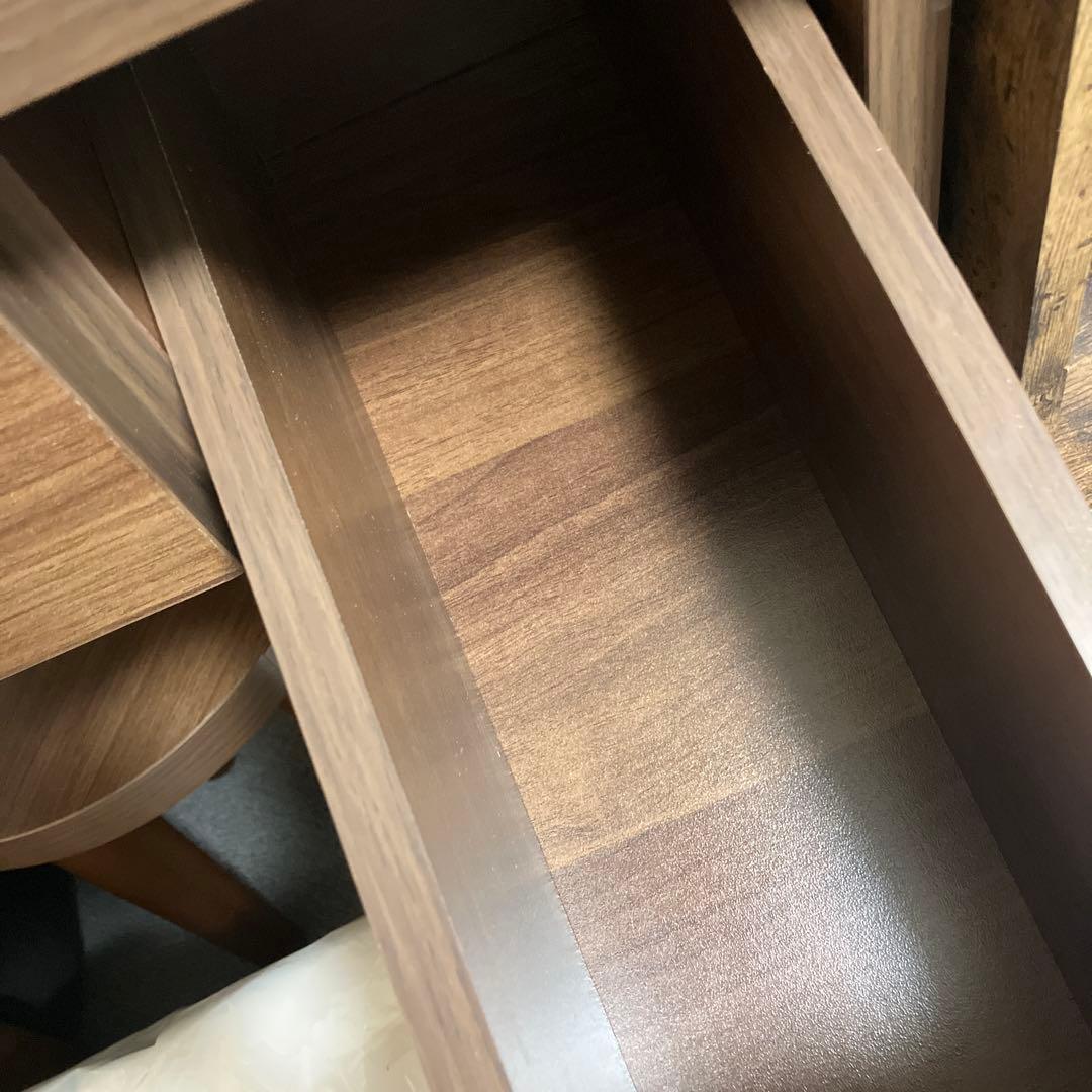 エア・リゾーム　北欧コンパクト木製ドレッサーnico(ニコ)スツール付き