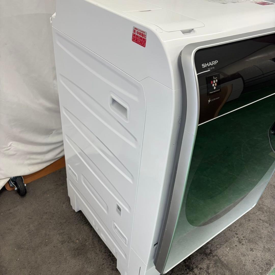 ★827　ドラム式洗濯機　SHARP　11キロ　大型　綺麗　安い　設置無料　左開