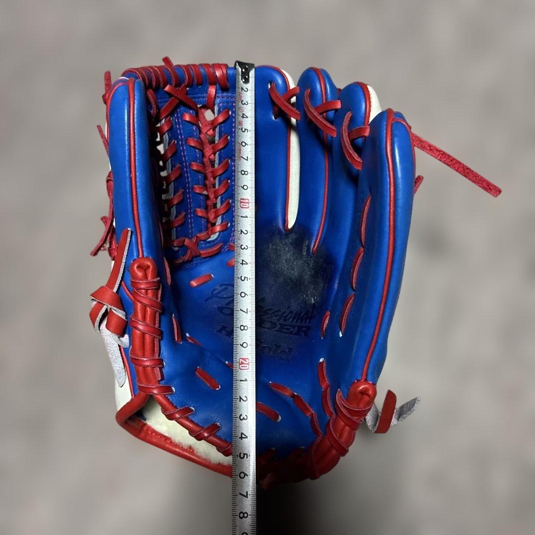軟式野球オーダーグローブプロフェッショナル 野球グローブ 青白赤