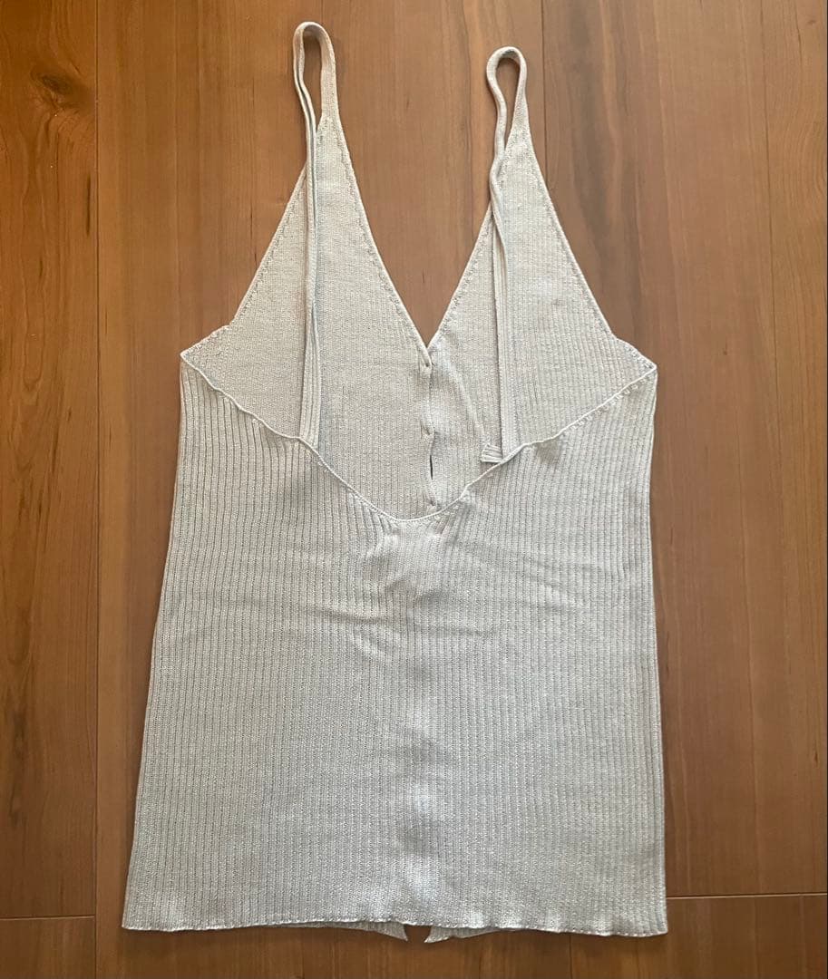 ベースレンジ baserange シルク キャミソール ビスチェ グレー S