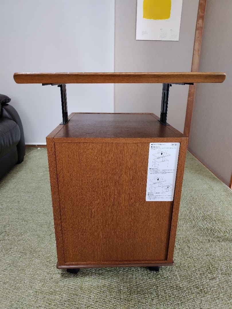 国産 浜本工芸 学習デスク昇降式 袖机２セット　 ①デスク本体