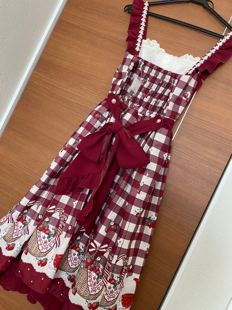 新品タグ付き★アクシーズファムkawaiiベリーズピクニックジャンスカワンピース