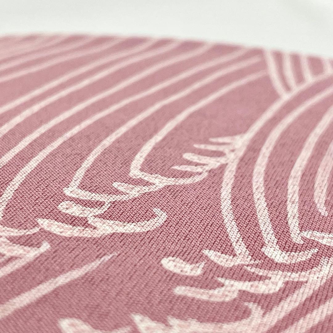 ［ 名古屋帯 ］正絹　ピンク　桜色　波　街着　着物　カジュアル　小紋