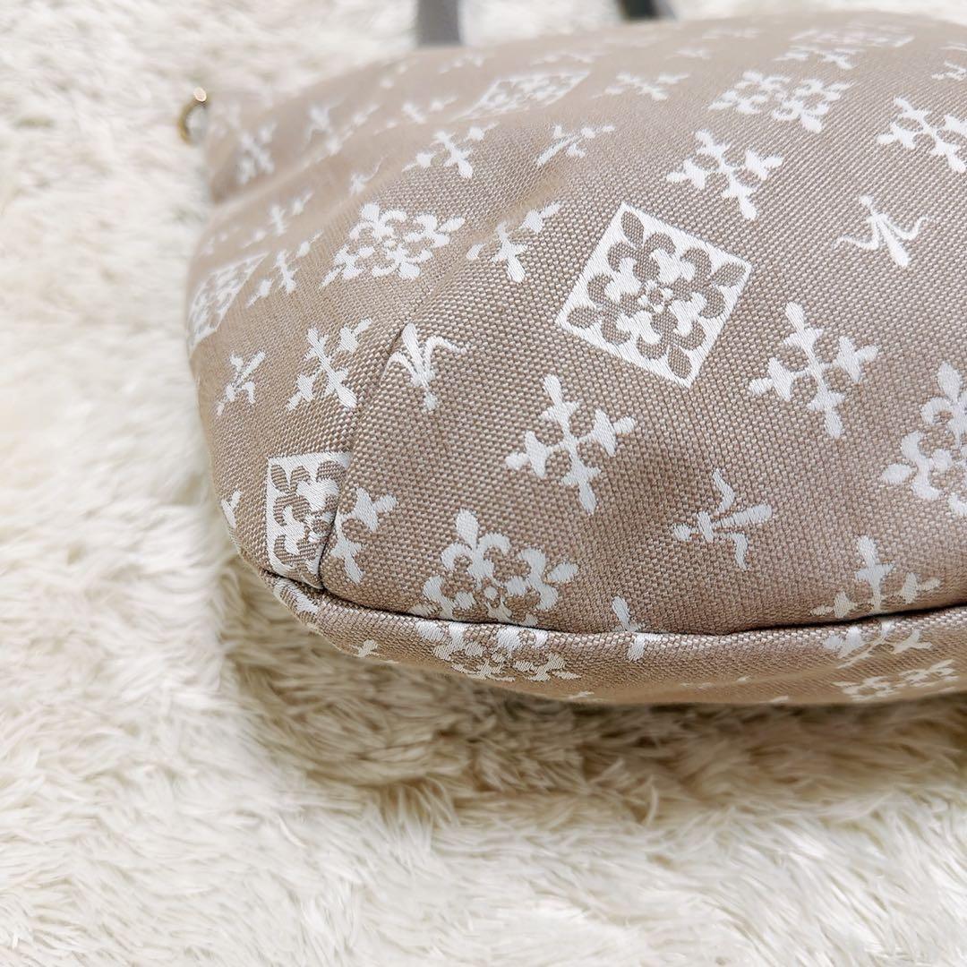 極美品✨ラシット　2wayショルダートートバッグ　コットンジャガード　モノグラム