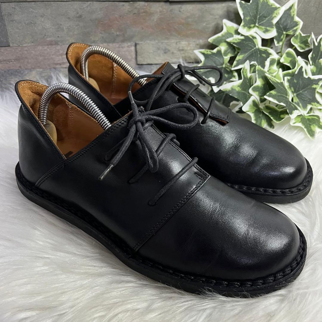 美品　トリッペン　ハーフェル レースアップシューズ　ブラック　レザー