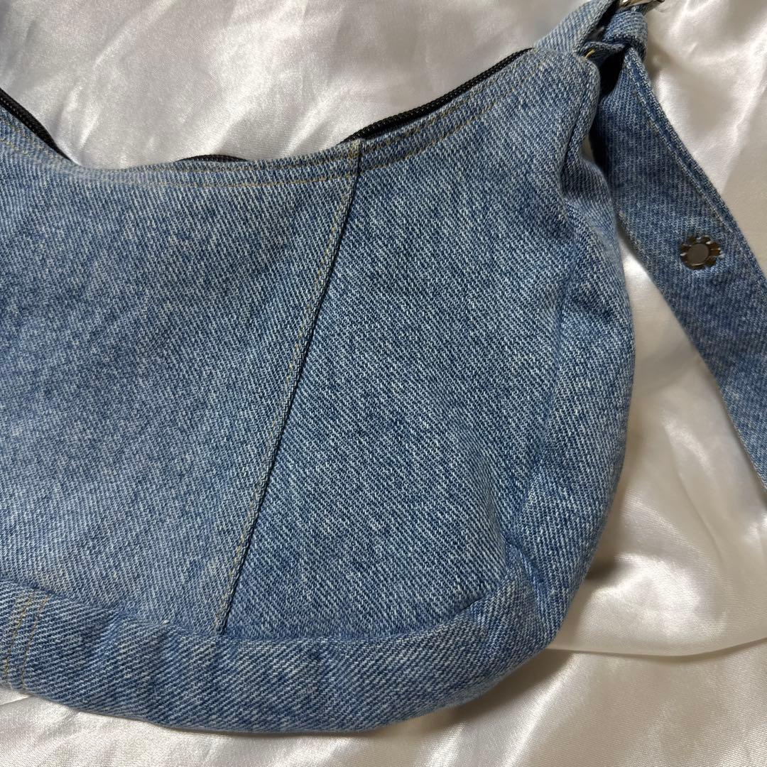 レア　adidas アディダス　リメイクバッグ　再構築　Y2K デニム