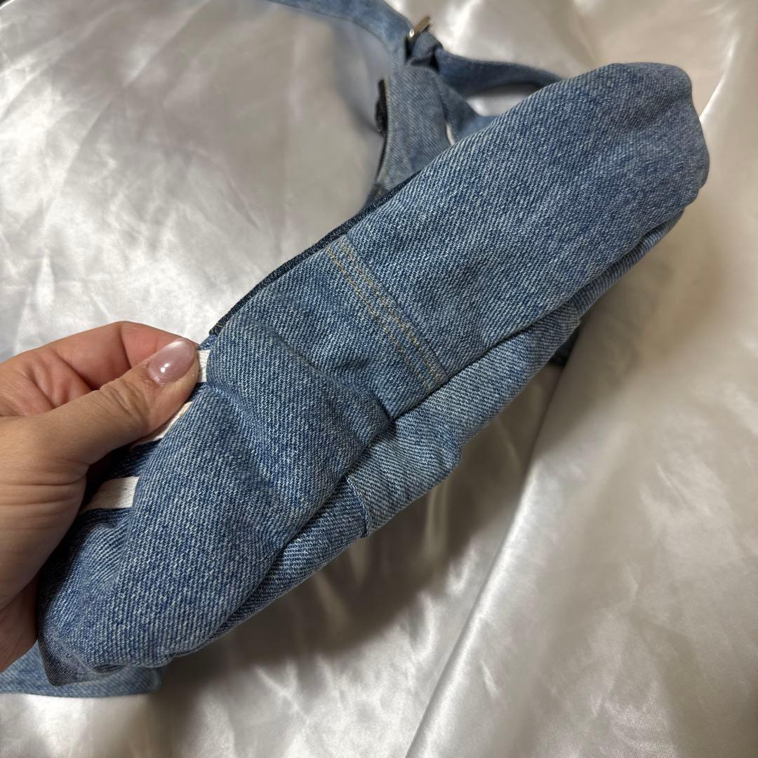 レア　adidas アディダス　リメイクバッグ　再構築　Y2K デニム