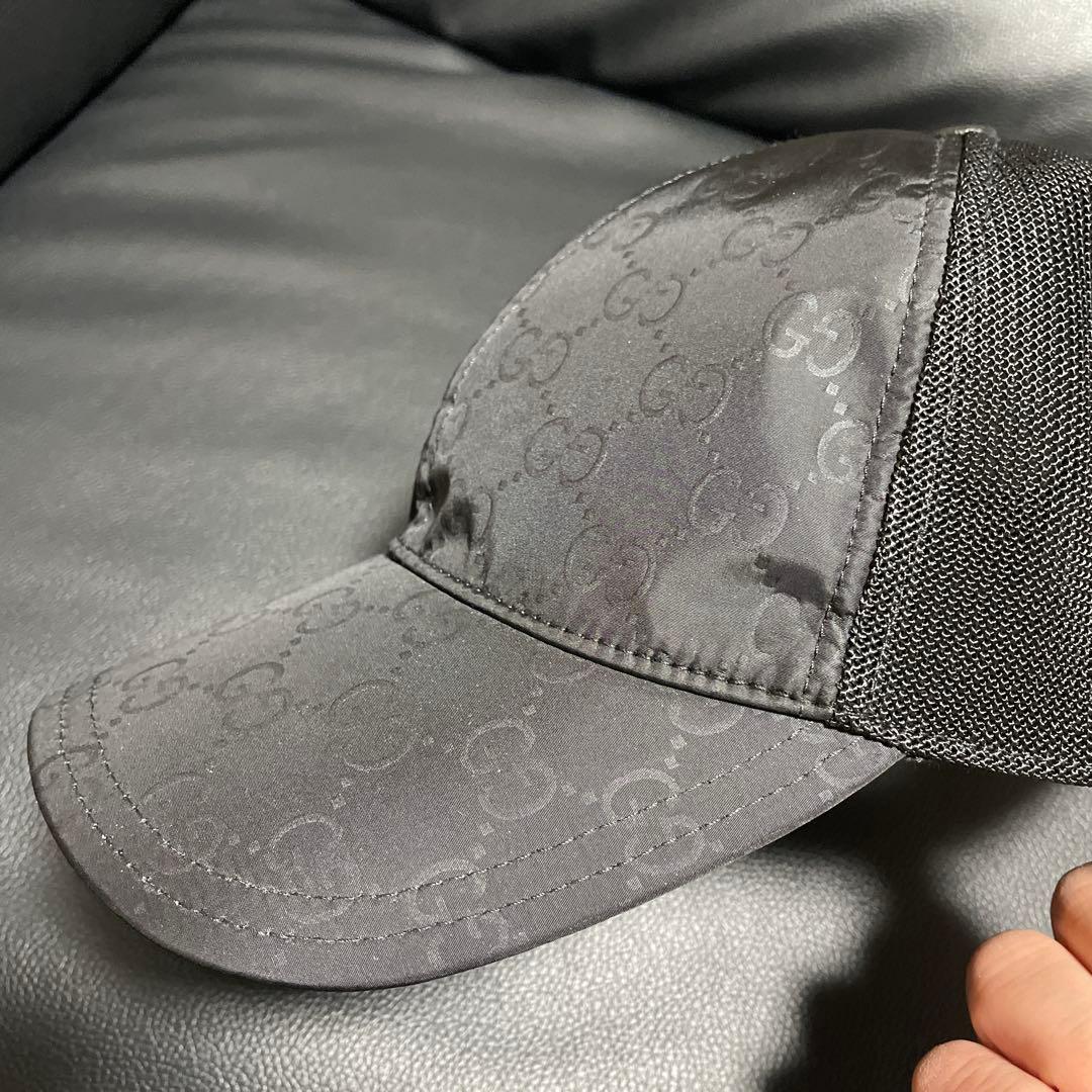 GUCCI ブラック メッシュキャップ