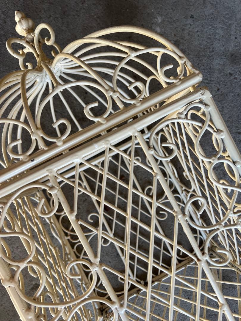 ま*こ様 アンティークショップ購入　ガーデニング スタンド 鳥かご インテリア