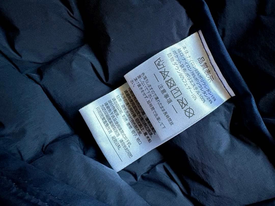 ATHLETA フード付きダウンジャケット ネイビー