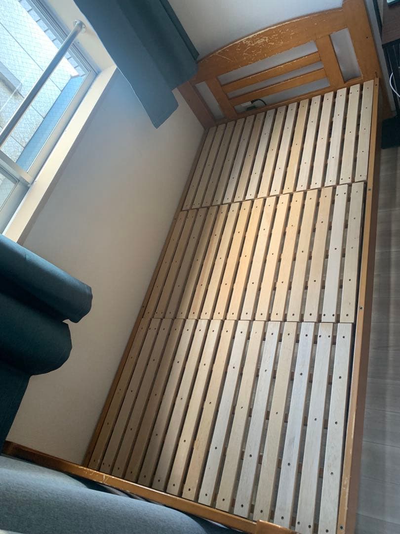 シングルベッドフレーム 木製 ナチュラルウッド