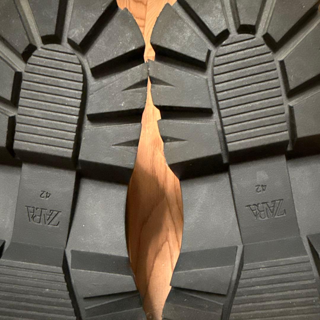 【 ZARA 】 チャンキートラックソール チェルシーブーツ （42）