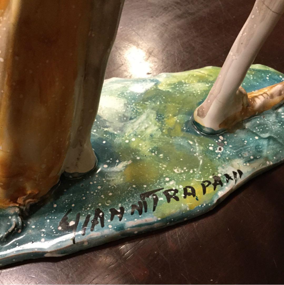 イタリア製  陶器  ゴルファー  バンボーラ  繊細！