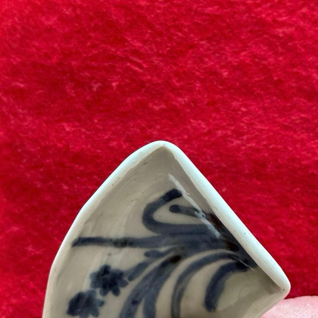 古伊万里　染付　水仙文　豆皿