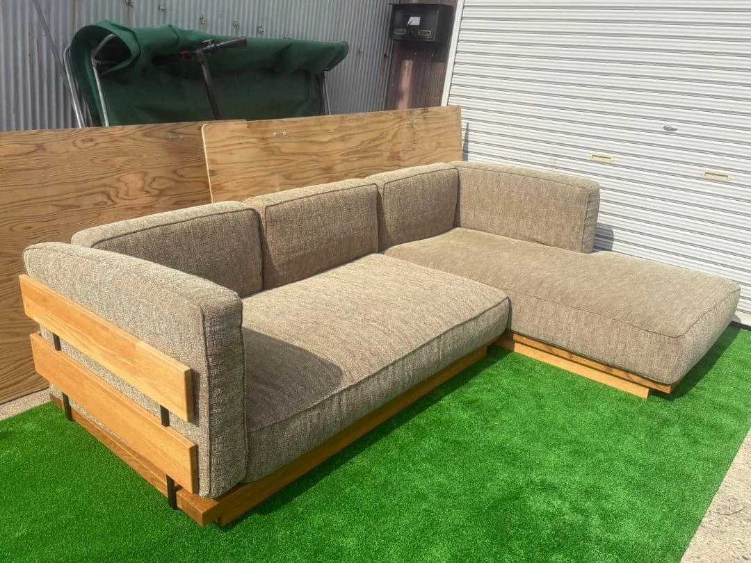 3人がけL字型ソファ