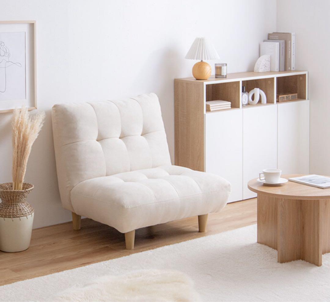 【グレー】ソファ 1人掛け 1人用 コンパクト ファブリック 1人掛けソファ