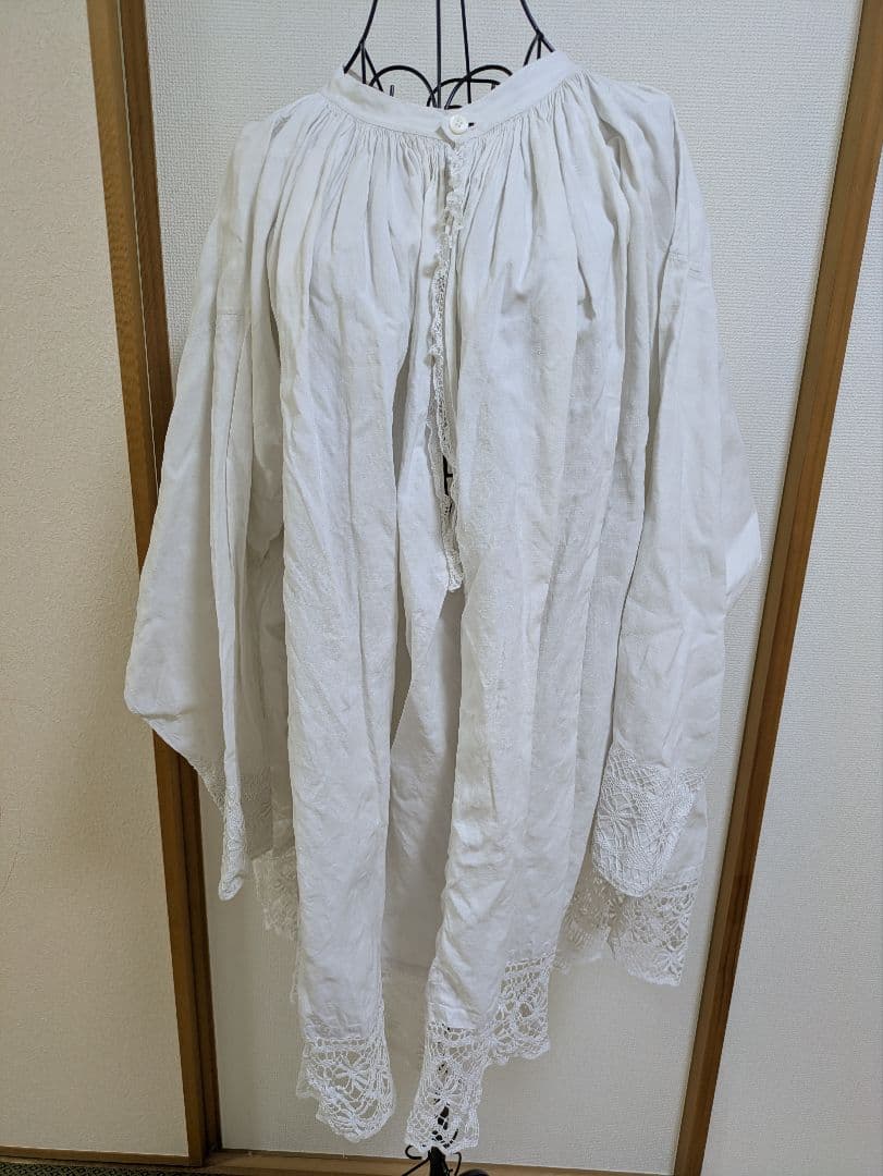 本日のみ値下げ！　ヨーロッパ　アンティーク　チャーチスモック　リネン