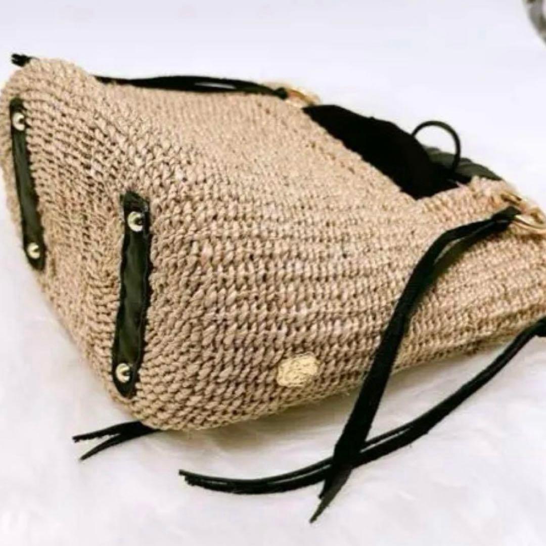 美品✨ ヴィオラドーロ MIRO リング フリンジ トートバッグ 巾着付き