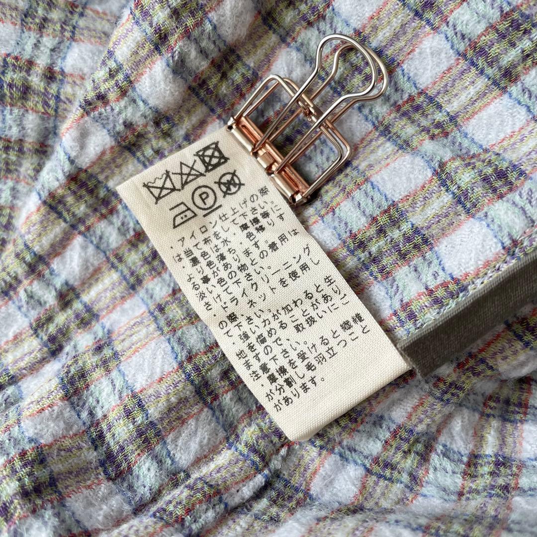 ヨーガンレール 美品 JURGAN LEHL 長袖シャツ ウール M チェック