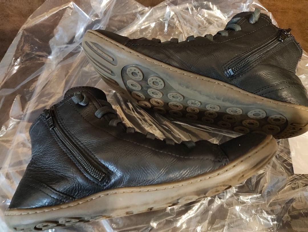 美品 カンペール ペウカミハイカット サイドジップ ブラック 38