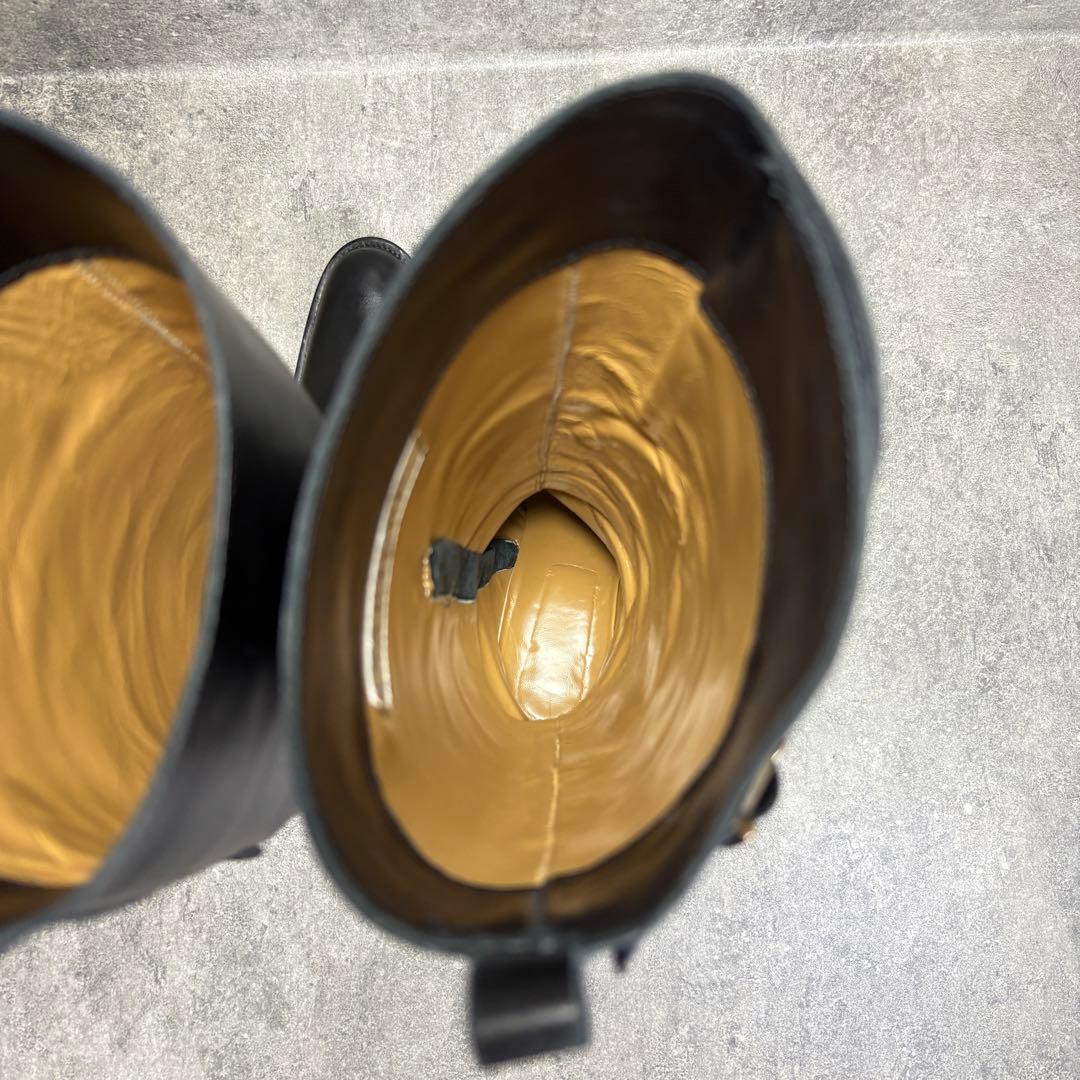 【美品】SARTORE ジョッキーブーツ バックベルト ロングブーツ 24cm