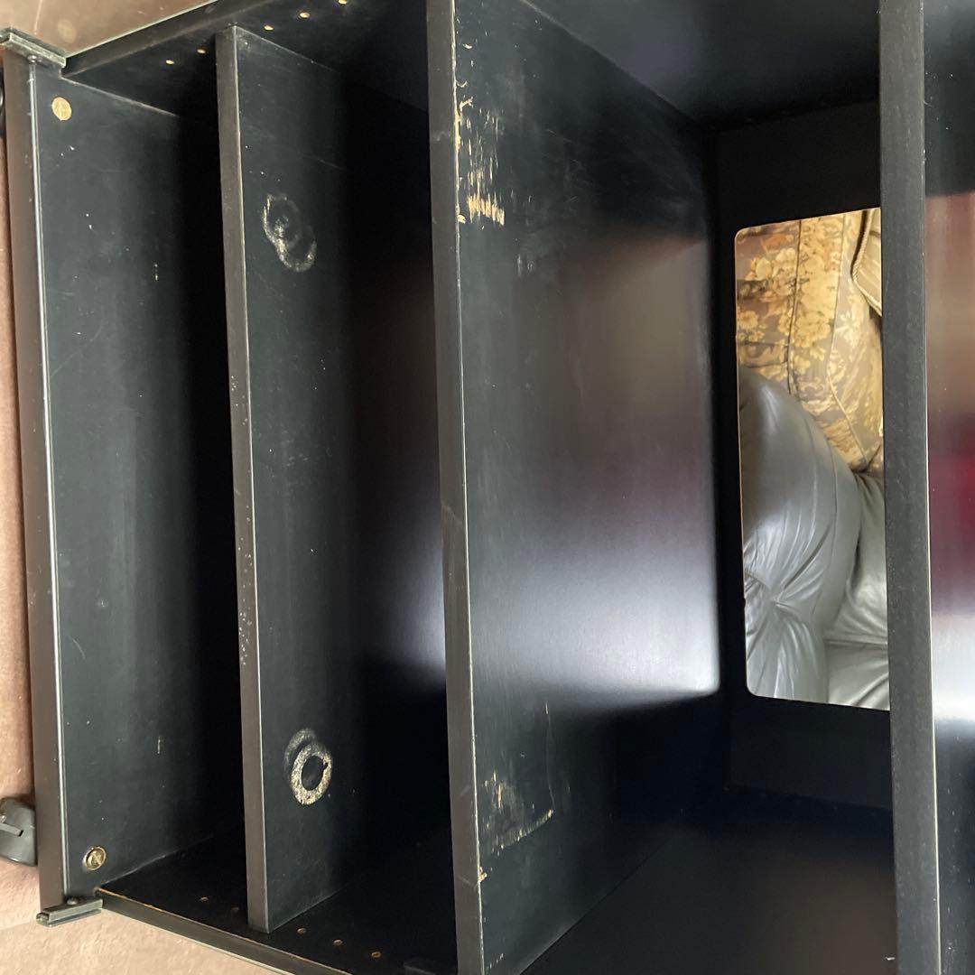 木製オーディオラック ガラス扉付き