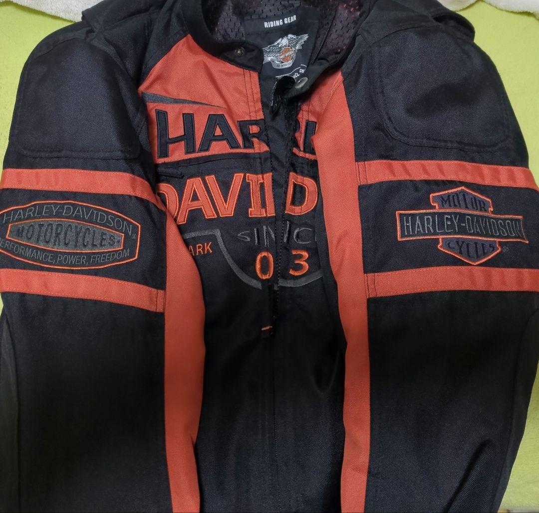 HARLEY-DAVIDSON ジャケット ブラック/オレンジ