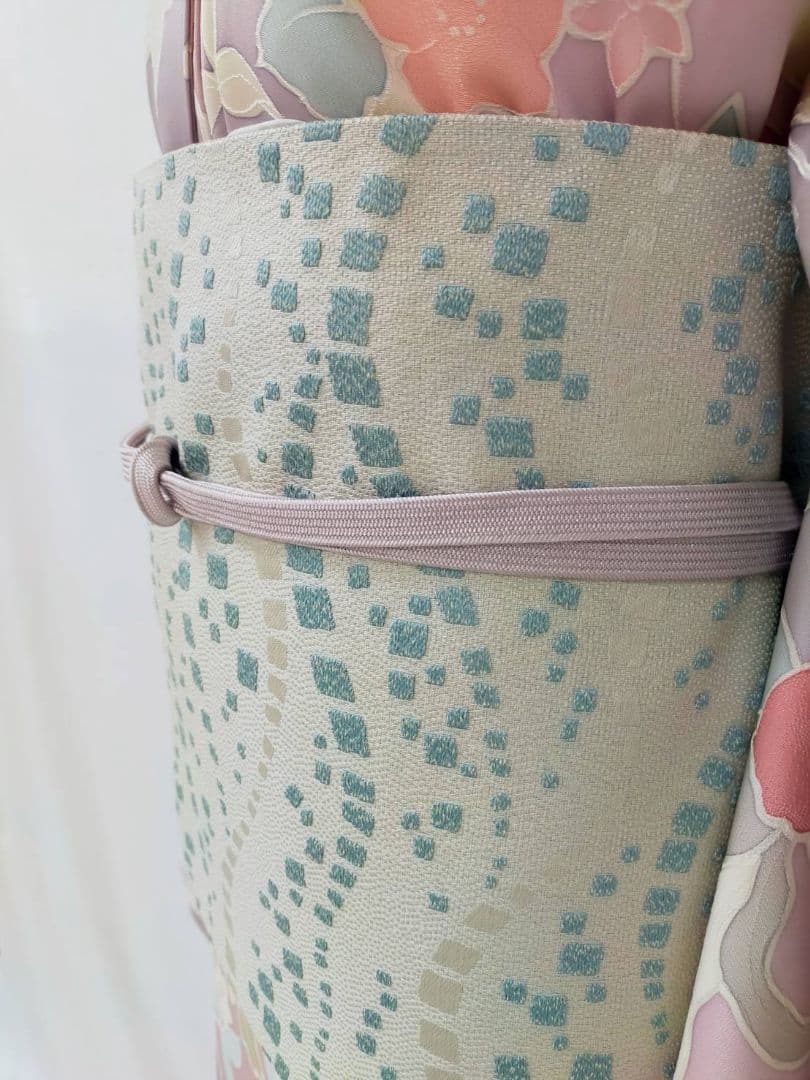 お見分け済　美品　正絹袷　紋意匠　友禅小紋単品