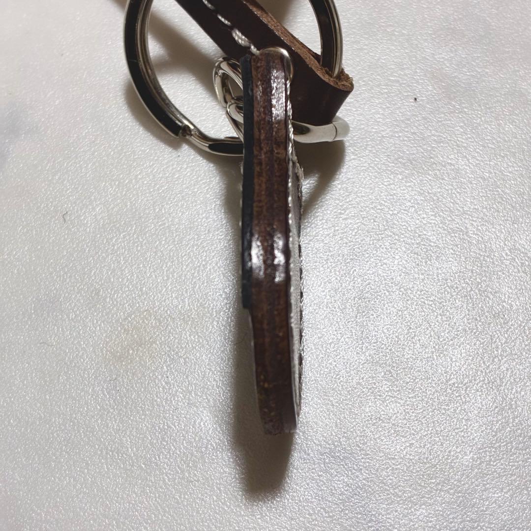 [超希少/極美品] ソメスサドル 馬 メンコチャーム レザー 茶×黒