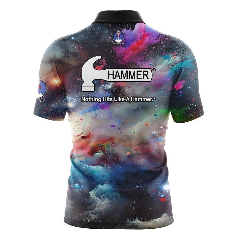 ✨新品✨ハンマー　2XLサイズ　宇宙　カラフル　大きいサイズ　ボウリングウェア
