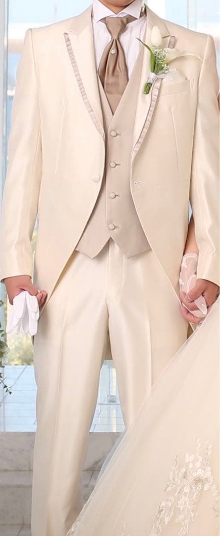 【まりっさ】モーニング　タキシード　ホワイト