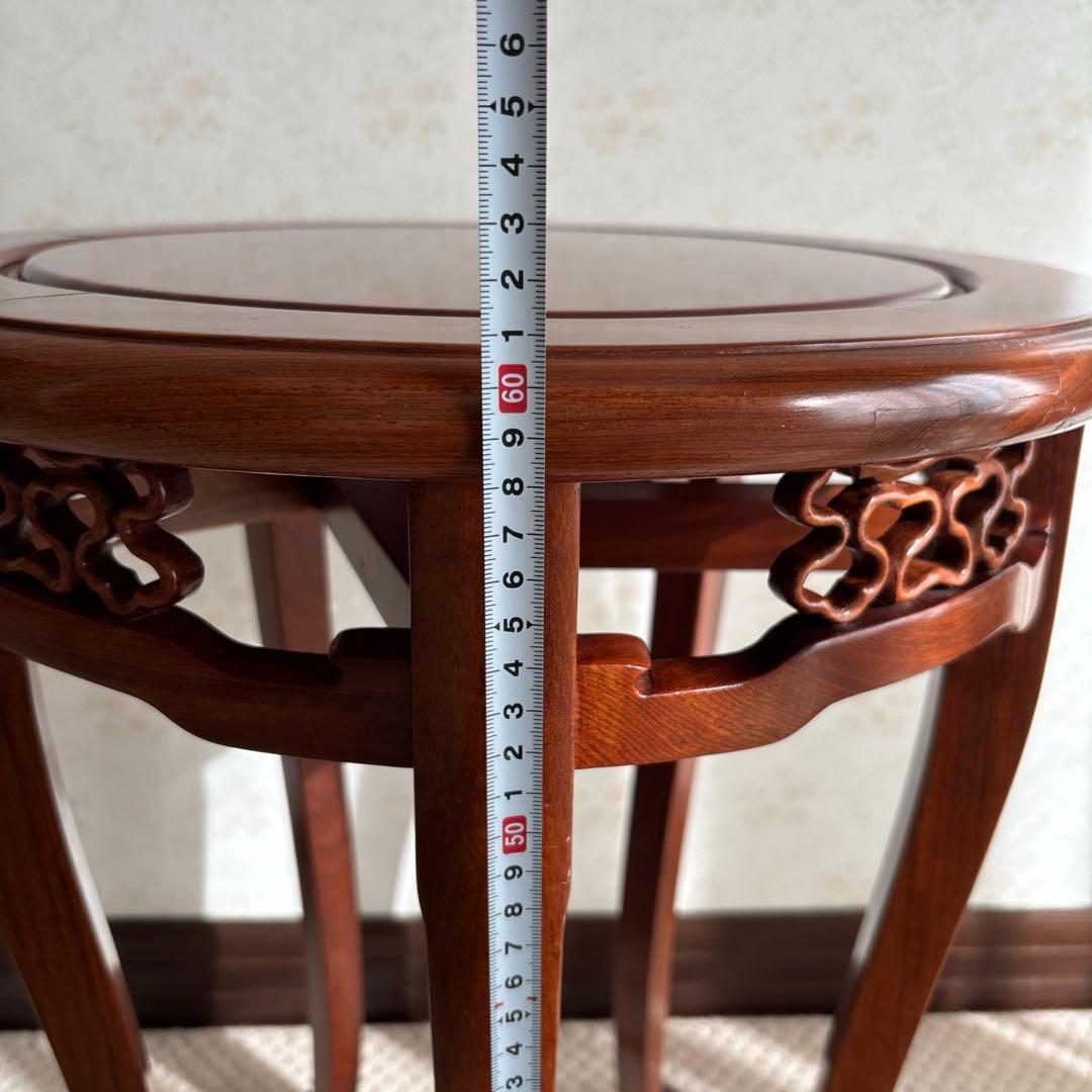 アンディーク花台、5脚、サイドテーブル、無垢材使用で組み付け