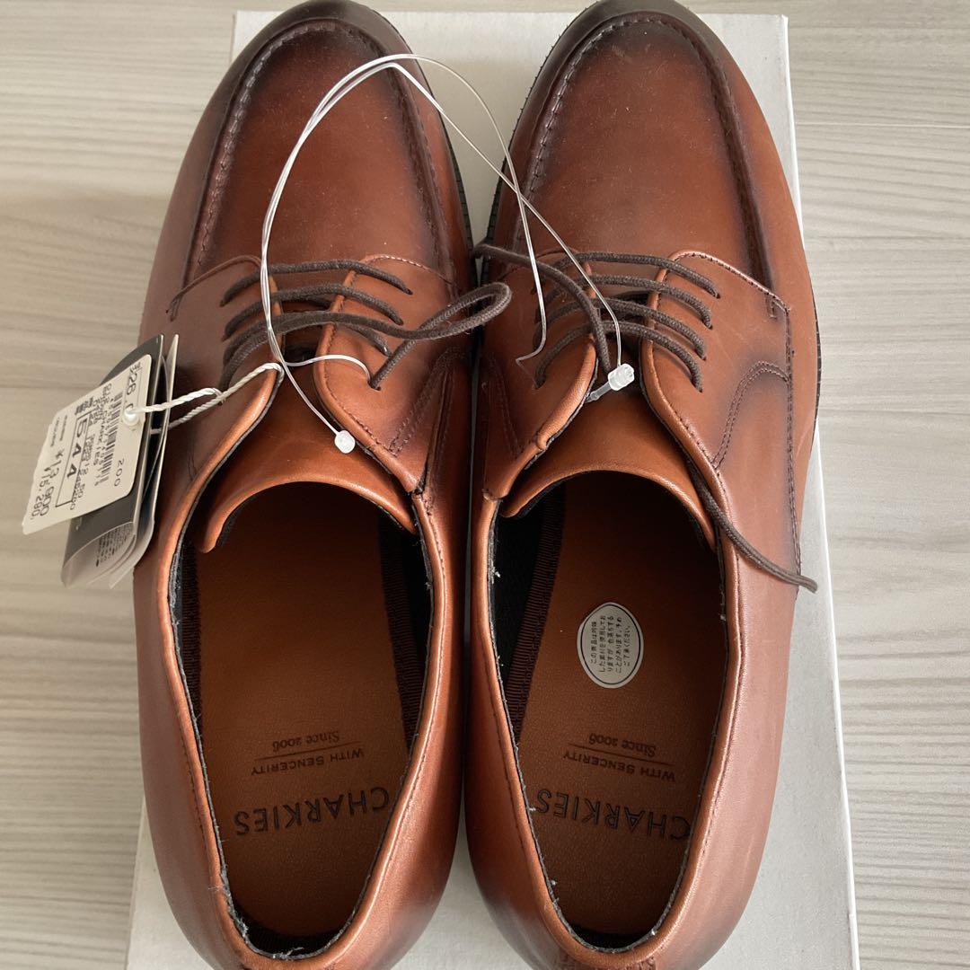新品未使用⭐︎本革⭐︎CHARKIES★ブラウンレザー ドレスシューズ★15290円