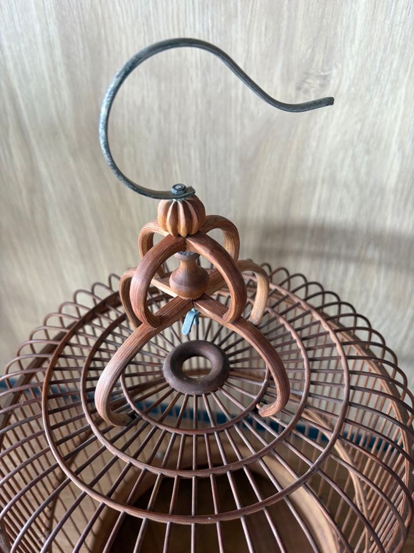 鳥籠　木製品　中国アンティーク　美品