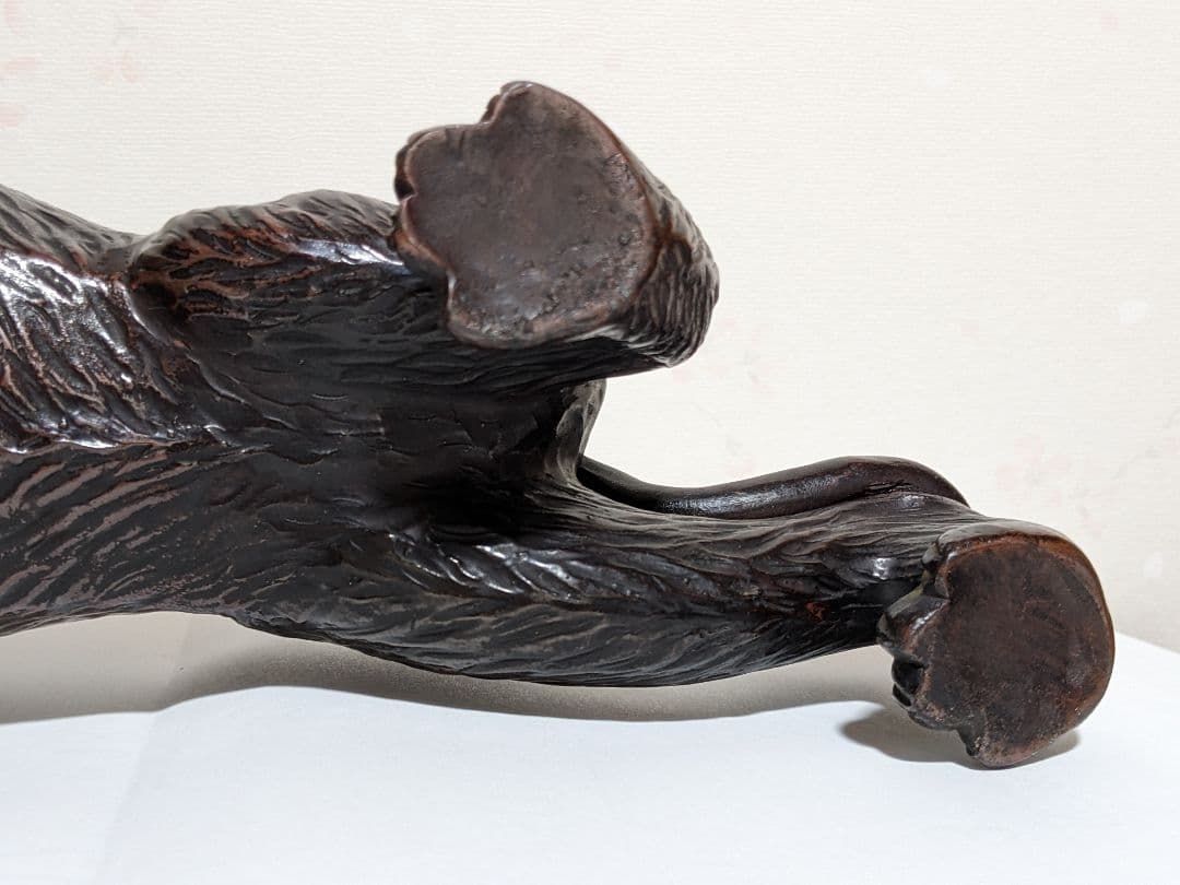 ♦陶磁器 風水獅子 ライオン置物 富 金運 財運 縁起物飾り 国内作家物 骨董品