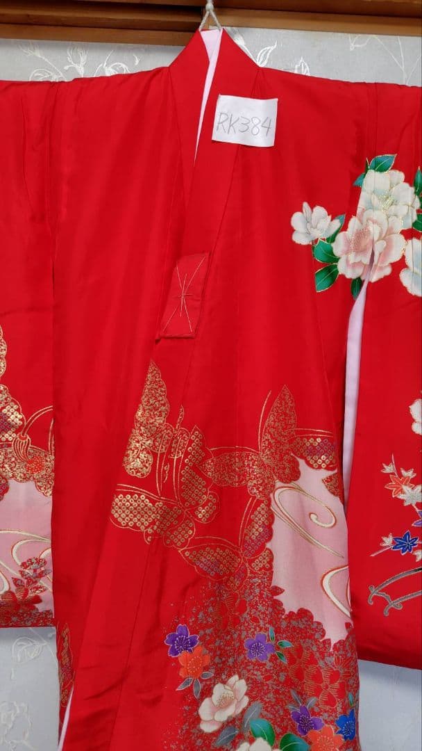 RK384アンティーク子供着物長襦袢付き着丈97センチ裄丈45センチ3歳用綺麗