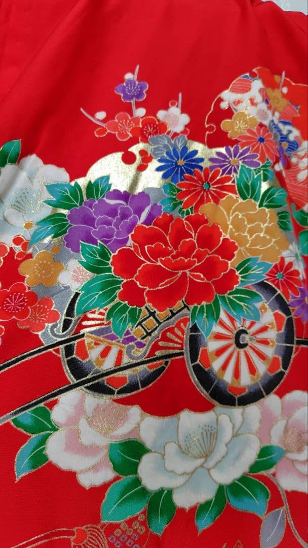 RK384アンティーク子供着物長襦袢付き着丈97センチ裄丈45センチ3歳用綺麗